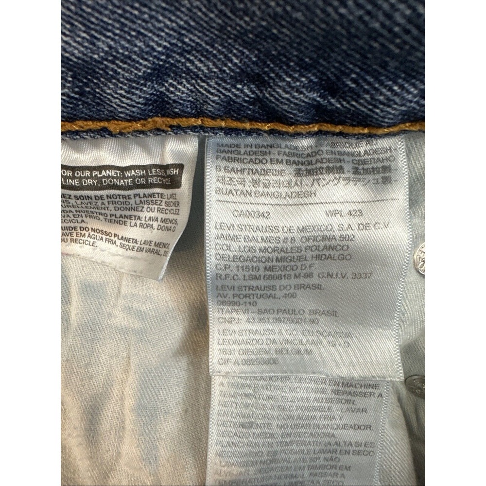 Levi's Men's 550 Jeans 38x29 (36x27) Regular Fit Straight Leg High Rise Distress - Picture 12 of 14